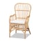 Baxton Studio Aya Modern and Contemporary Natural Finished Rattan Armchair 185-11880-Zoro - alternate 1